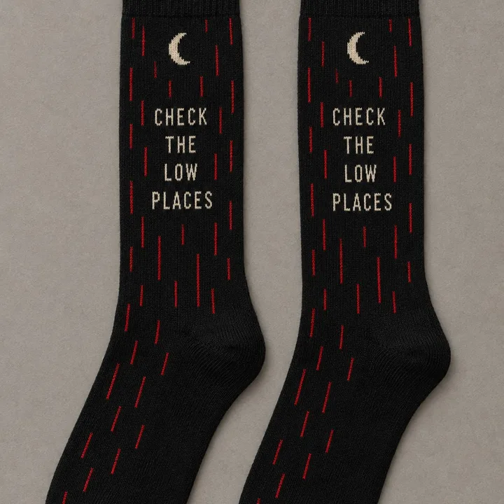 Check the Low Places Socks