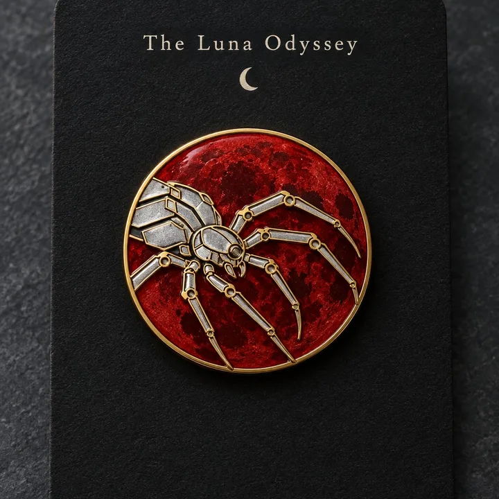 Moon Spider Enamel Pin