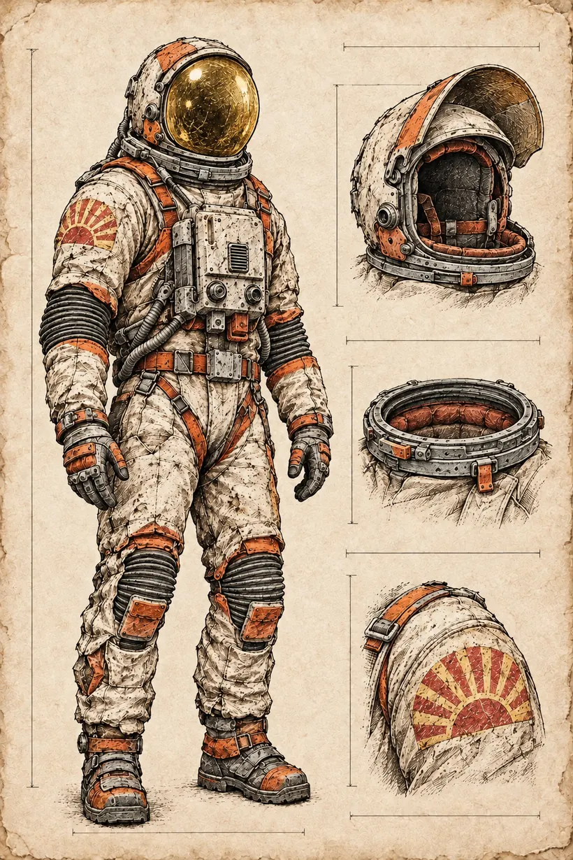 Field study of the Earth-pattern pressure suit.